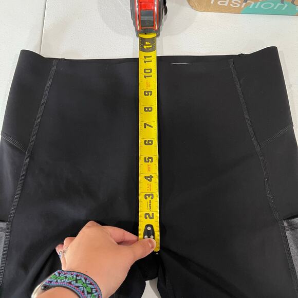 SPANX Every Wear Active High Rise Gloss Pocket Leggings Womens L Very Black - Picture 9 of 9